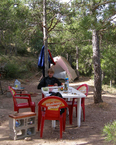 Our campsite in Siurana