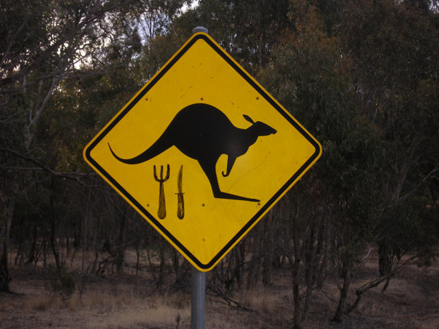 Sign on the road to Arapiles