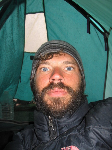 Stuck in the tent. Bugaboos, BC.