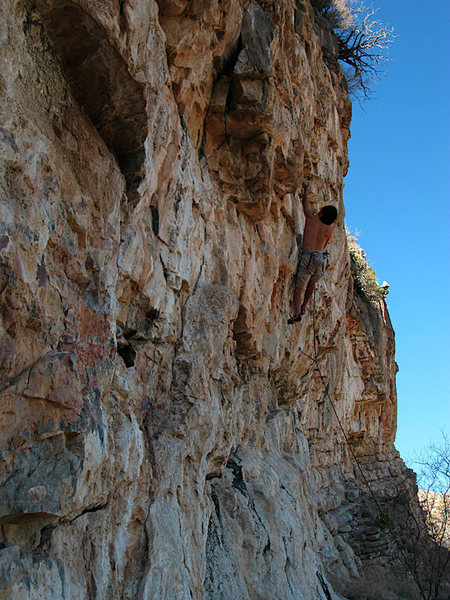 Pete Piek fondling @ the crux.