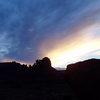 Sunset over Bridger Jack Mesa<br>
