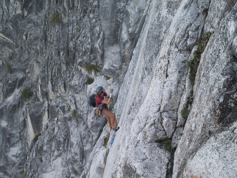 Brandi on the jugs for the Robbins bolt ladder during HDIAD.