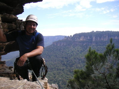 View at the belay station of Pitch 4.