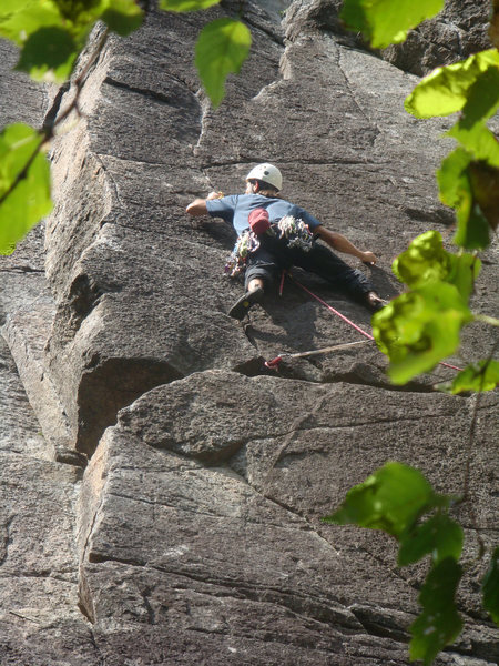 Climb: Flying & Drinking and Drinking & Driving<br>
Location: beer Walls, Keene Valley, NY<br>
Climber: Chris Vultaggio
