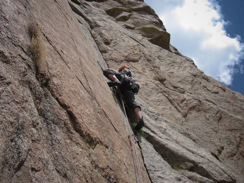 Chuck after the traverse climbers right from p2 belay.