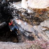 Traverse training in the Hobo Cave, Flagstaff Mtn.