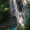 Michaela climbing at Racoon Cove.