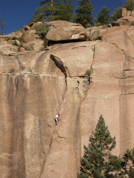 Nearing the top of pitch 1.