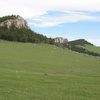 The Easy Wall (no routes) and TLC Wall as seen from Crazy Woman Cliff.