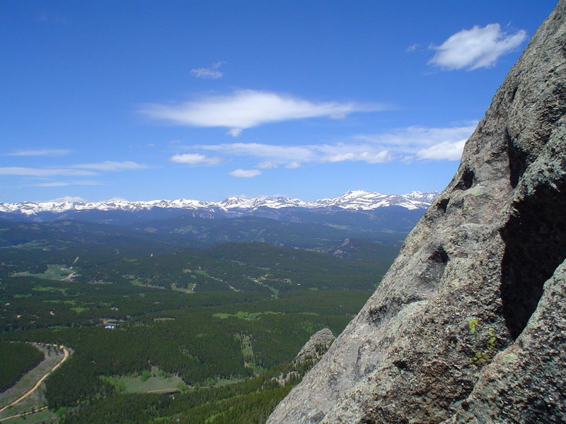 The views from atop P1, halfway up Thorodins 1st buttress.  View to the NW.