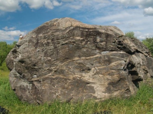 Some say it is a glacial boulder but all the locals know it was an asteroid.