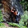 Jables in the middle of the crux.