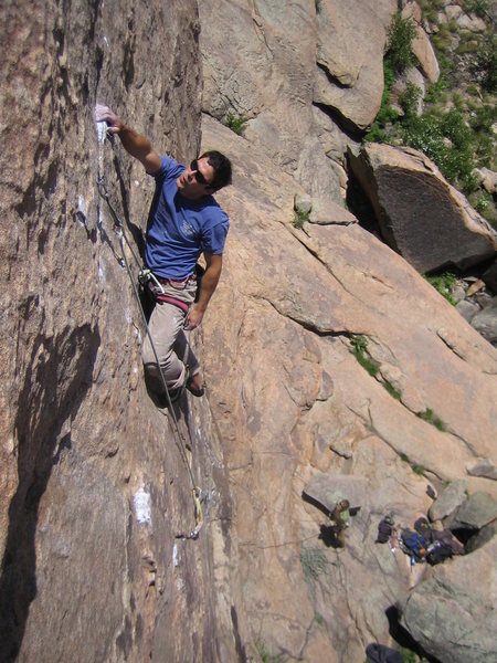 Tarry resting it off before the final crux moves.