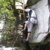 Crippling toe pain usually ends the fun for me on long routes.  My new super-sized Acopa JB's fixed that, making the cracks, faces, and trees fun.  