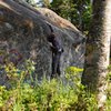 Climbing at the Service Boulder in Anchorage