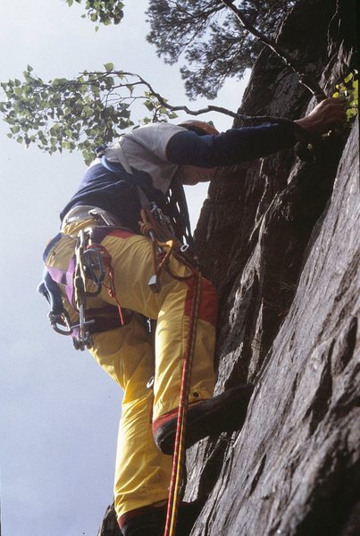 Neil on the second pitch of Three Pines