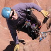 Amber jugging up Colorado ridge on her birthday.