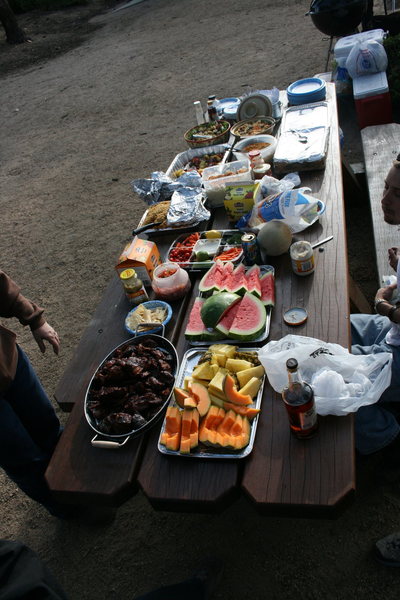 A great dinner spread.