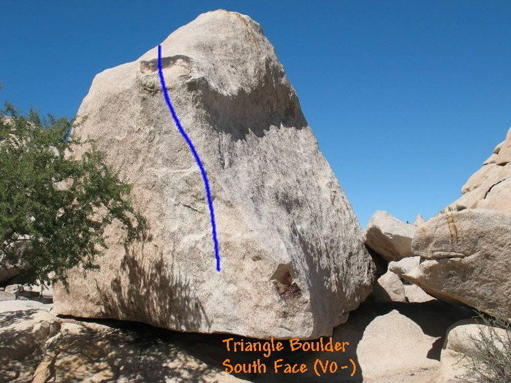 Triangle Boulder South Face (V0-), Joshua Tree NP