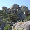 Looking south at the main rock formation.