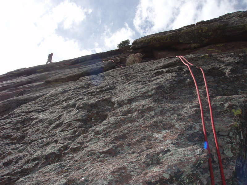 The final pitches of the Direct Route on the 1st Flatiron.