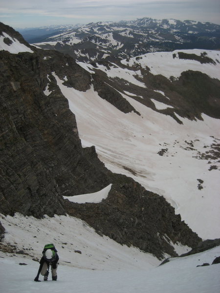 KC approaching the top of the route.