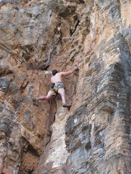 Adam climbing From Gansu with Love. (5.8). Shuanglang Softcore.