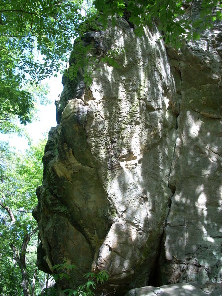 Now or Never starts just left of RR crack and climbs left face.