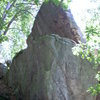 Bouldering behind "Qual Wall"