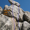 Photo/topo for the Voodoo Pin, Holcomb Valley Pinnacles. 