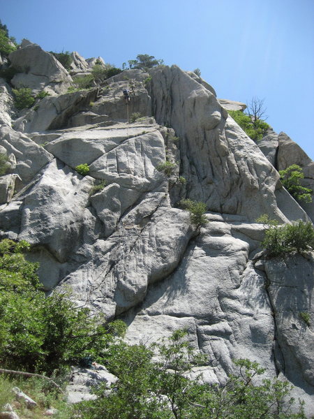 Tom cranking to the summit