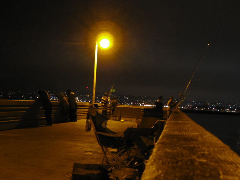 On the pier