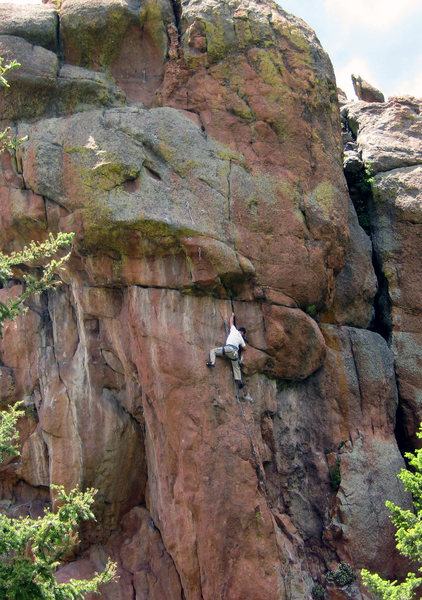 C.Cavallaro workin an unnamed 5.12 at the Chicken Head Ranch.