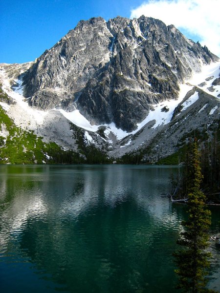 Dragontail Peak above Colchuck Lake