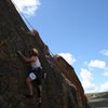 Chad Jukes, amputee climber, at Hartmans for 24 Hours of Gunnison Glory.