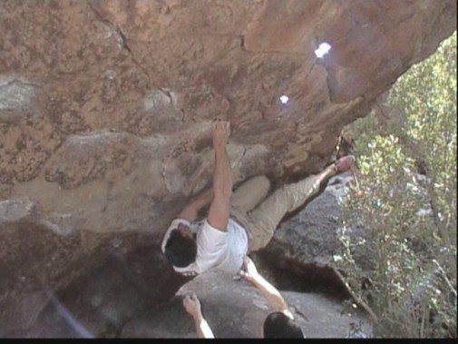 BFK locking into the heel hook on Jigsaw Puzzle.  