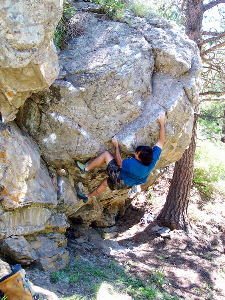 FA of Bobcat Arete, Pop Rock, Boulder Canyon.