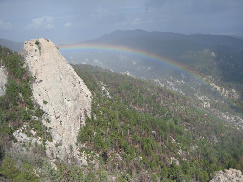 Rappel Rock from the Orifice Wall after a storm.