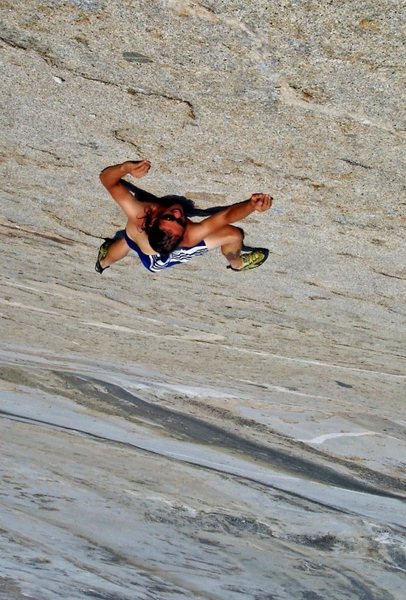 Jeremy Freeman on 'Space Tits', Tenaya Canyon.