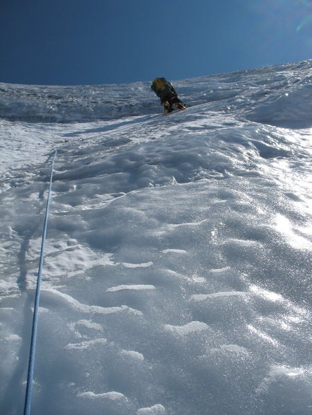 Final ice pitch before reaching Liberty Cap (above the schrund) on 6/26/09.