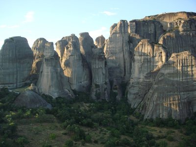 Some of the nearly 100 pinnacles of Meteora.