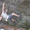 Shane Messer and friends on "True Grit", Contact Station Boulders, Grayson Highlands State Park, Va