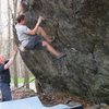 Shane Messer and friends on "True Grit", Contact Station Boulders, Grayson Highlands State Park, Va