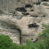 Monk cells on Pixari.  If you get nervous on your portaledge, imagine spending months at a time living on these makeshift wooden structures.