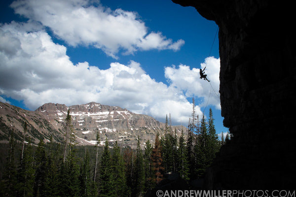 Jamieson Stuart rapping off Ceremonial Execution after a great day in the Uintas.