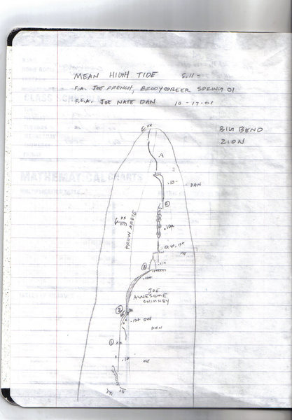 I drew this topo days after we freed the route. Go get some!