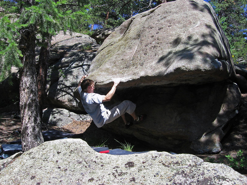 Justin Hausmann making music on "The Piano."  Located in "The Work and Play Area."  Three Sister Park, Colorado.