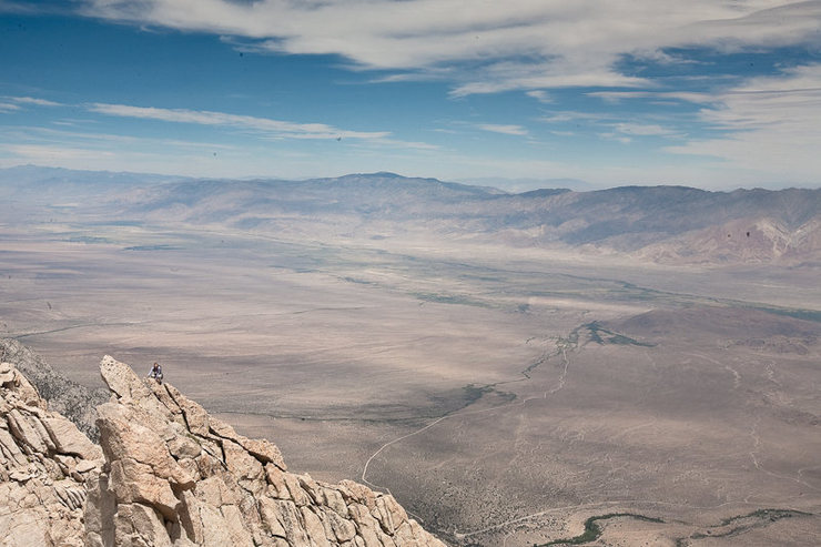 Caroline Schaumann on North Ridge, Lone Pine Peak.