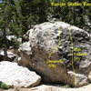 Photo/topo for Ranger Station Rock 2, Tramway. <br>

