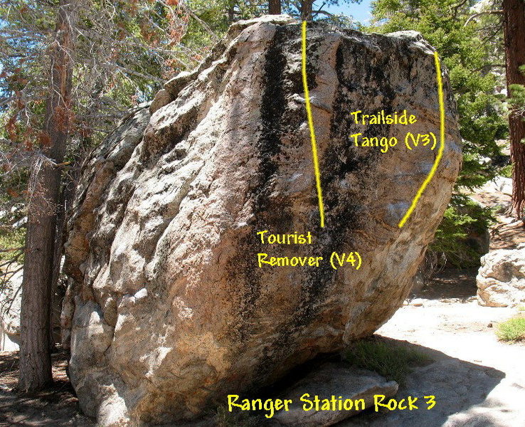 Photo/topo for Ranger Station Rock 3, Tramway <br>
